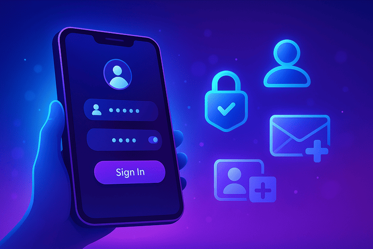 registreren in de app